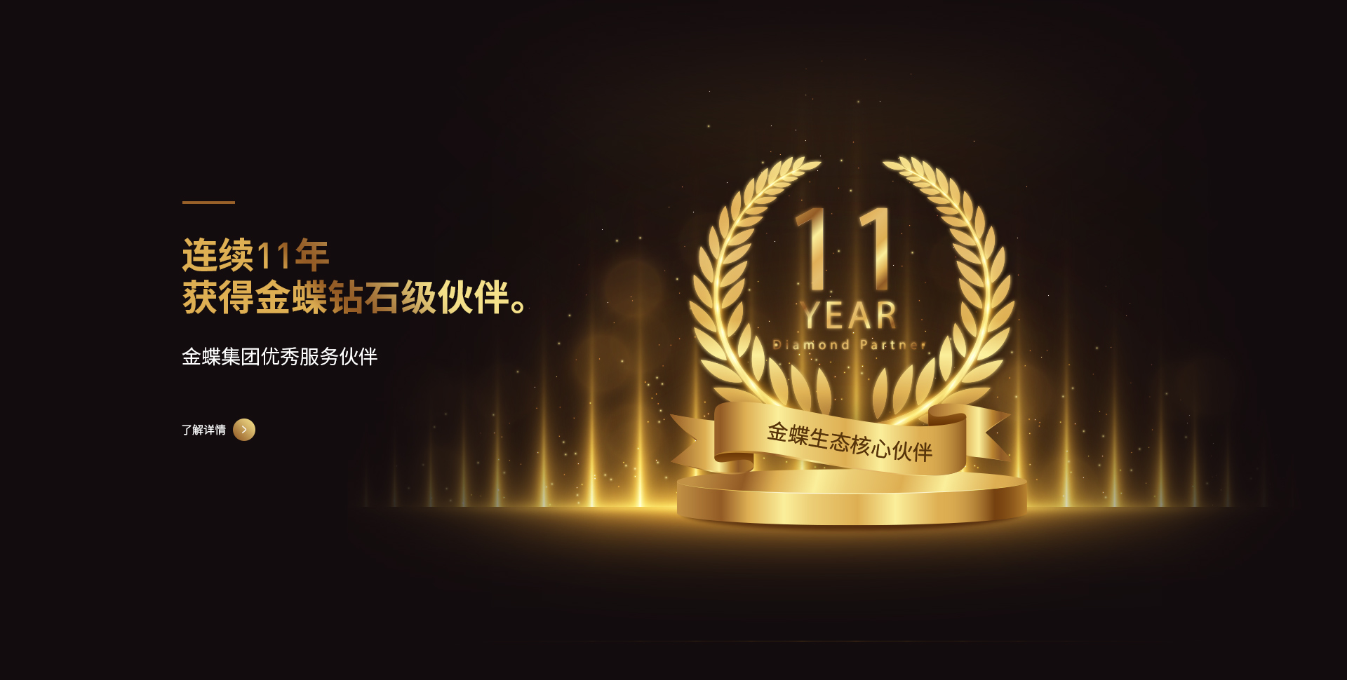 連續(xù)11年獲得金蝶鉆石伙伴